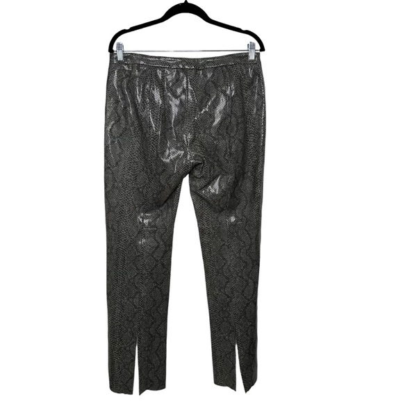 Vintage 90s Y2K BCBG Max Azria Gray Faux Python Snakeskin Hip Hugger Pants - Picture 3 of 12